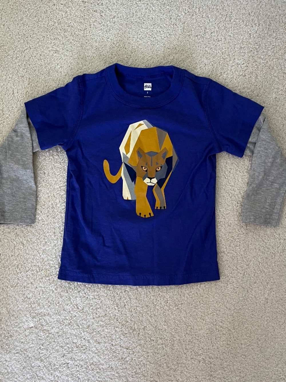Tea Collection Cougar Long-sleeved Shirt- Size 3